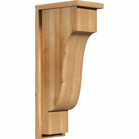 Ekena Millwork Newport Rough Sawn Corbel w/Backplate, Western Red Cedar, 8"W x 12"D x 28"H COR08X12X28NEW01RWR